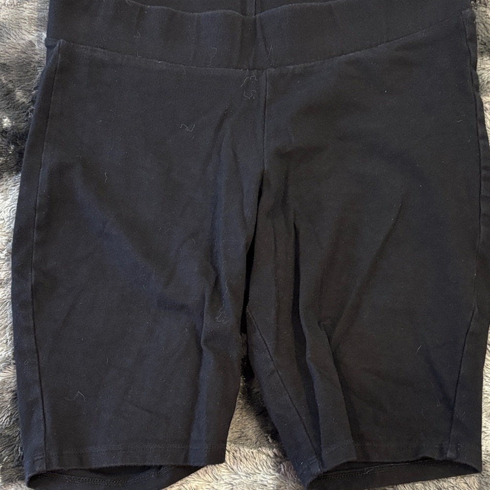 Torrid Black Bike Shorts with Elastic Waistband